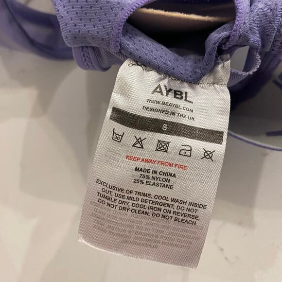 AYBL Racerback Sports Bra Purple Size Small - Picture 3 of 6
